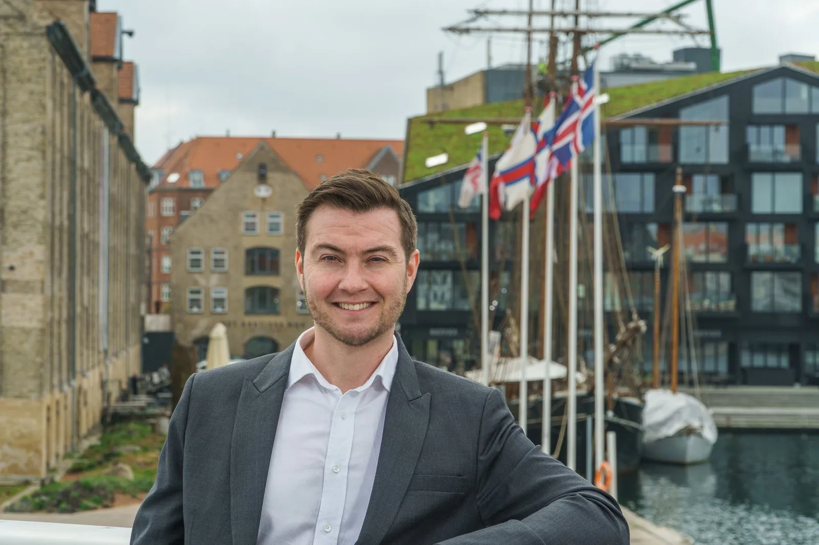 Martin Rauff Dahl, founder of STERK, by the harbour